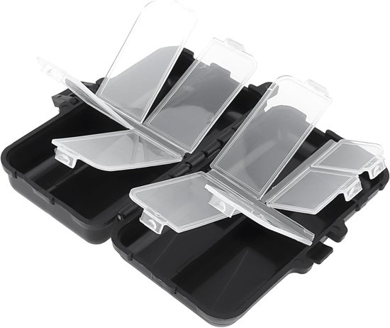 Compacte Visaccessoires Opbergdoos met Dubbele Laag en 9 Compartimenten voor Loodjes en Aas (11cm x 6.5cm) — afbeelding 3
