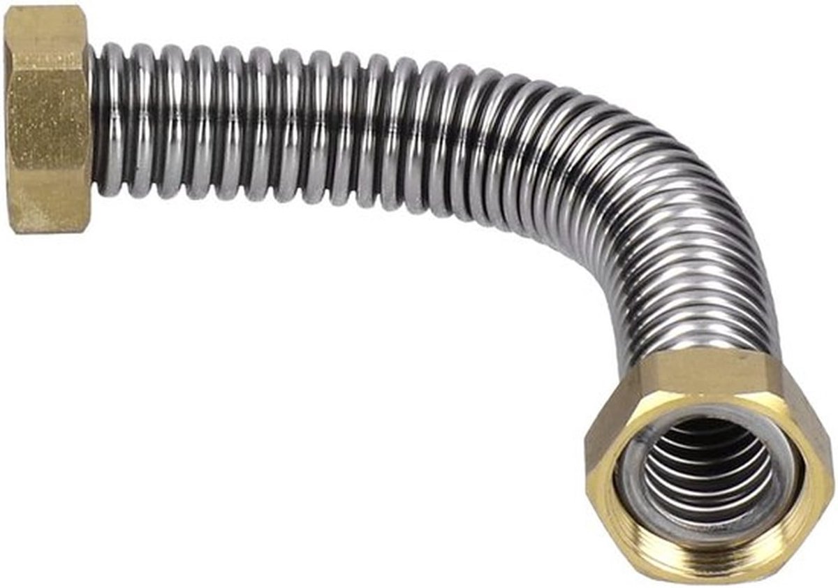 Roestvrijstalen Gegolfde Slang, Flexibele Roestvrijstalen Gegolfde Ketelconnector (G3/4 Buitendraad)