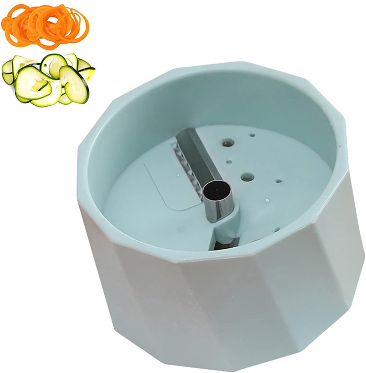 1 stuk - Mini Spiral Slicer Groente Slicer - Pumpkin Spiral Slicer - Kleine Spiral Slicer - RVS mes - Pumpkin noodles machine - Groente noodles - wortels, komkommers, groenten - Keuken gadgets - Lichtblauw