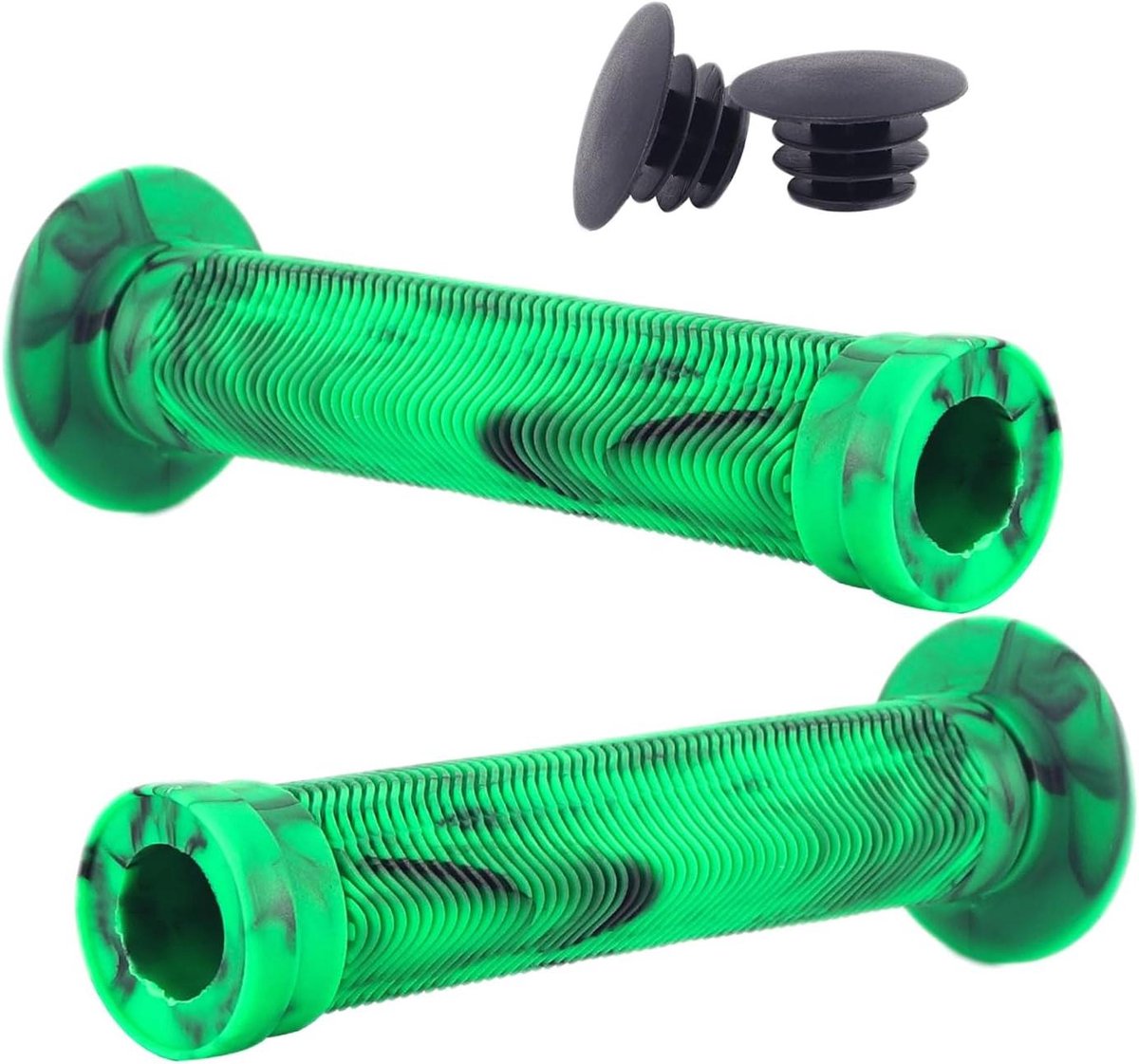 Fiets handvatten - Stuur grips - Comfortabel fietsen - Antislip schokabsorberend - 15 cm lengte - Groen