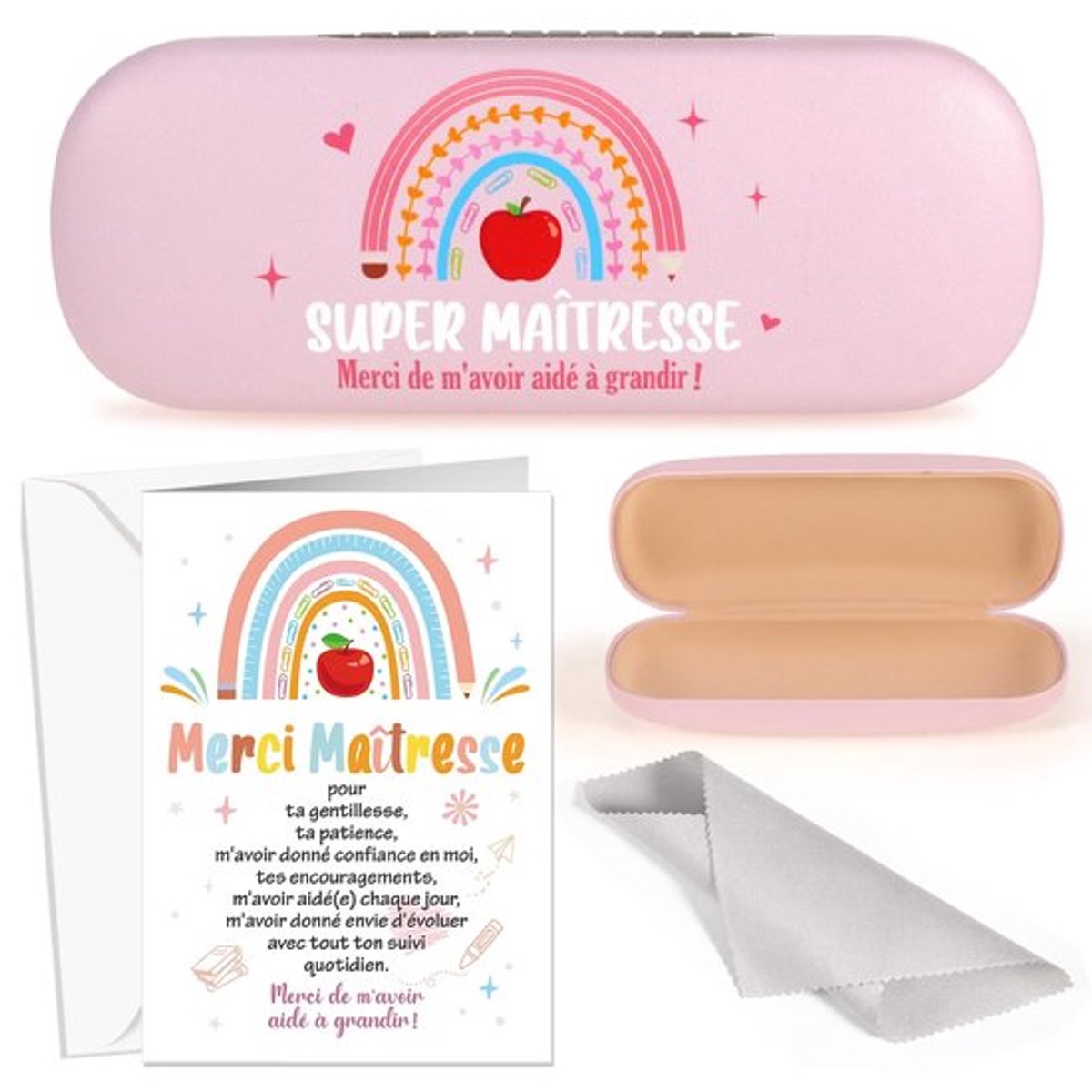 Brillenkoker Harde Schaal - Brillenkoker Dames - Afscheidscadeau - Cadeau voor Lerares - One Size - Roze - Brillenetui