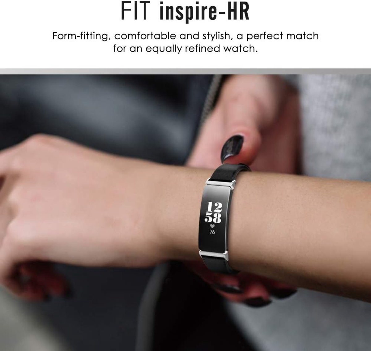 Genuine Leather Horlogeband voor Fitbit Inspire/Inspire HR, Comfortabele en Duurzame Polsband, Stijlvolle Accessoire voor Fitness Trackers thumbnail 4