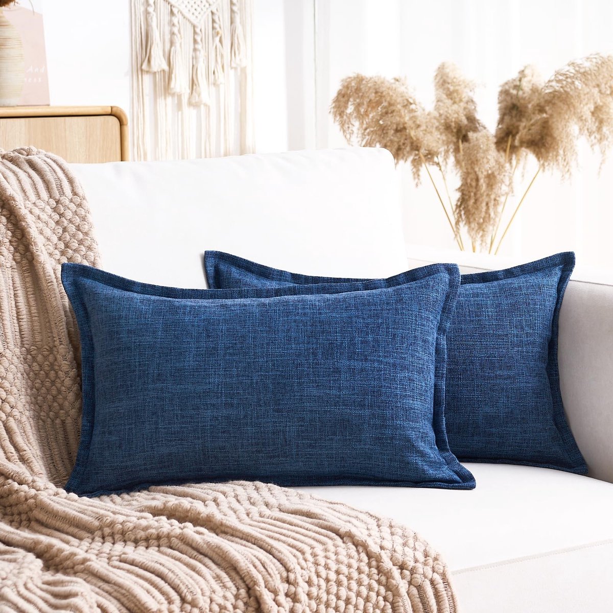 Omgoods - Set van 2 Boheemse Kussenhoezen voor Sofa 30x50 cm