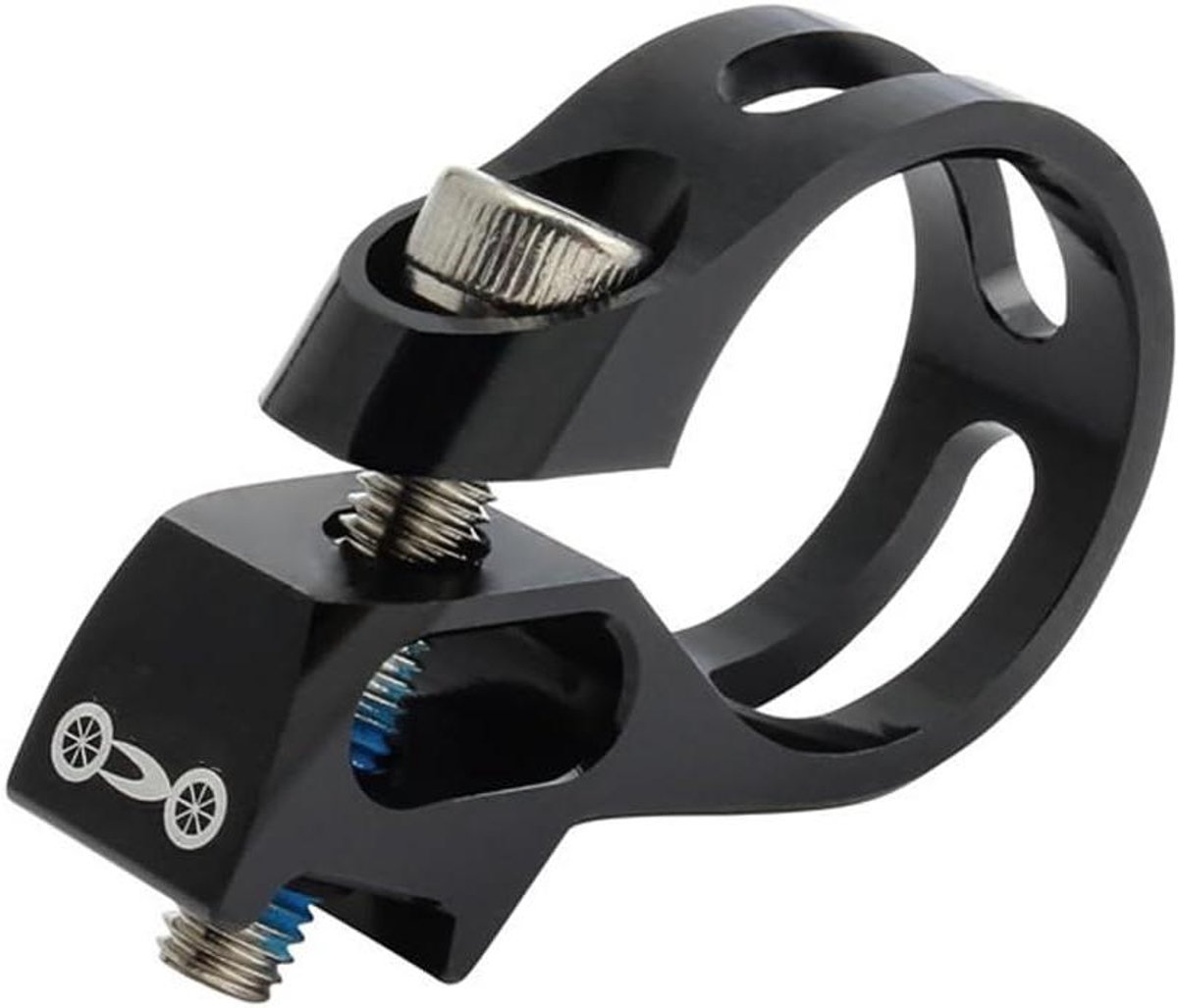 Fiets Schakelhendel Klem - Trigger Klem Zadelklem - Fiets Prestaties Verbeteren - Snelspanner Aluminium - 10 mm - Zwart