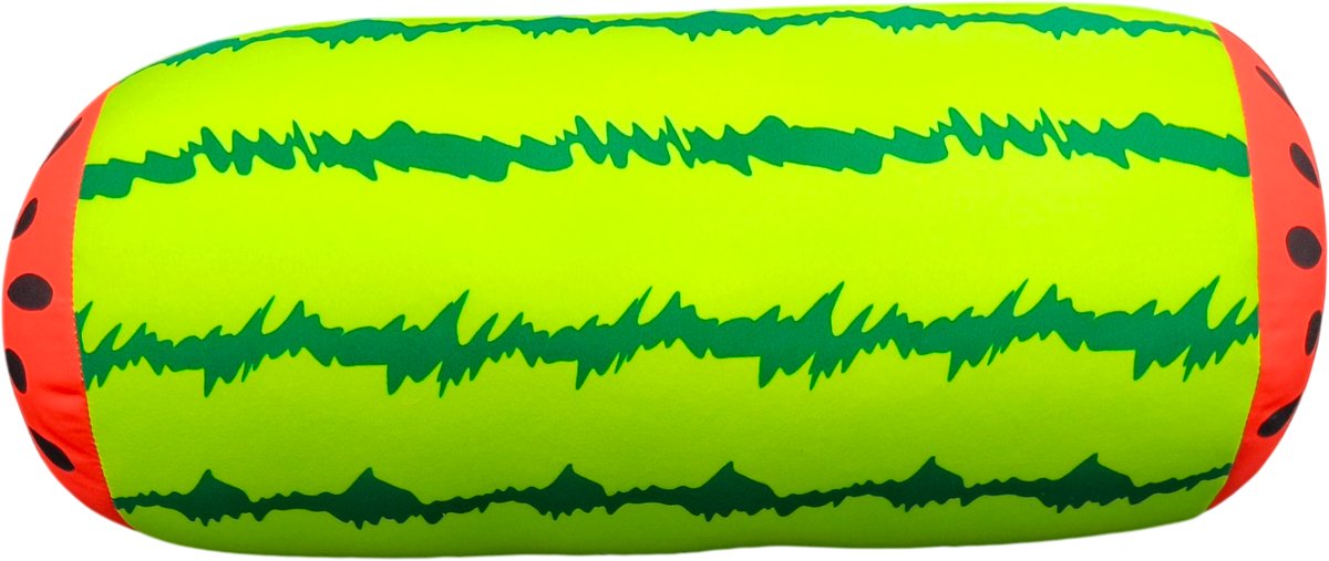 My Daily Pillow Rolkussen - Sierkussen Rond Cilinder 17 x 30 cm - watermeloen-design - Stevig en zacht - Mooie print - Gevuld met microgranulaat - Vormvast & Wasbaar - Ideaal voor op de bank, bed, auto of op reis - Inclusief Wasnet