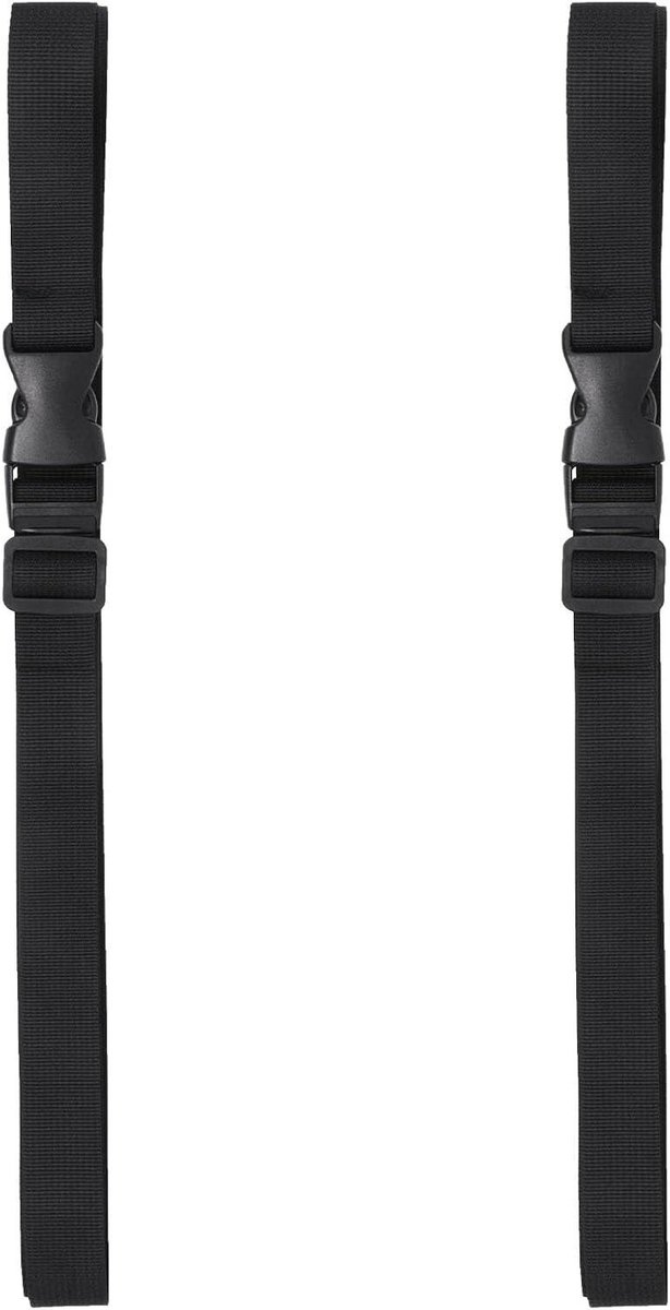 Nylon Utility Riemen - Bundelbanden Verstelbaar - Bagage Vastzetten - Snelsluiting Gesp - 25mm x 2.5m - Zwart