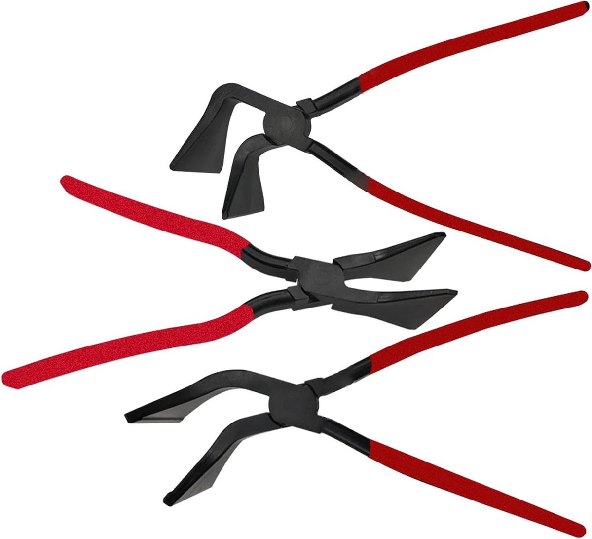 Plaatwerk Buigtang Set - Plaattang Bender - Metaal Bewerken - Ergonomische Grip - 3 stuks - Grijs
