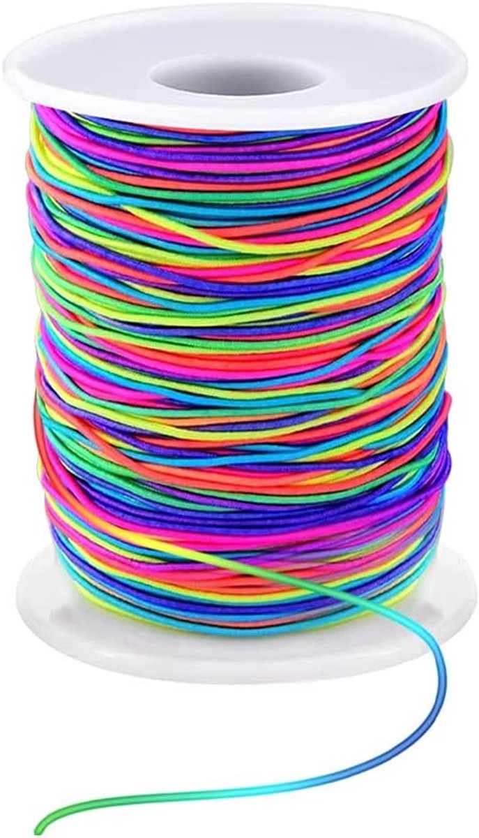 Ulisem - Elastiek Draad voor Sieraden – 1 mm Elastisch Koord – Regenboog Kralendraad voor Armbanden, Kettingen, Kralen & DIY Sieraden Maken