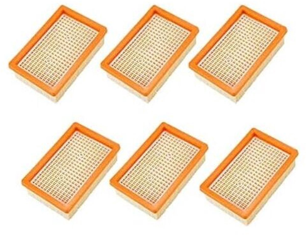 Set van 6 filters voor geschikt voor Kärcher MV4 MV5 MV6 WD4 WD5 WD6 stofzuigers, geschikt voor onderdelen, leverfilters