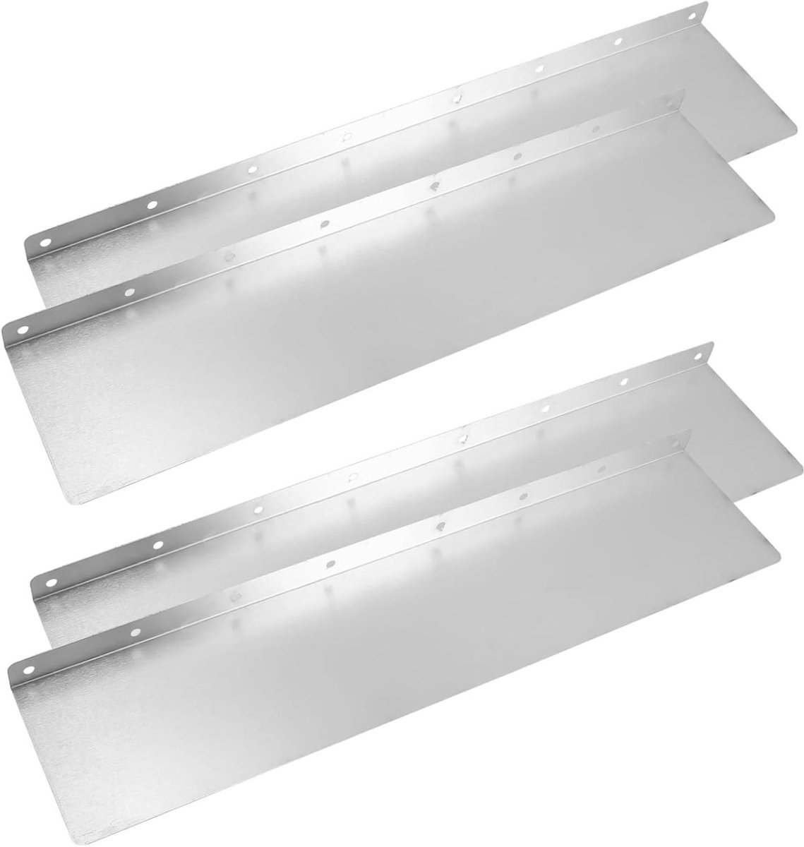Dakgoot Spatscherm - Regenafleider Dakgoot - Huis Beschermen - Aluminium Constructie - 40 x 95 x 2 cm - Zilverkleurig