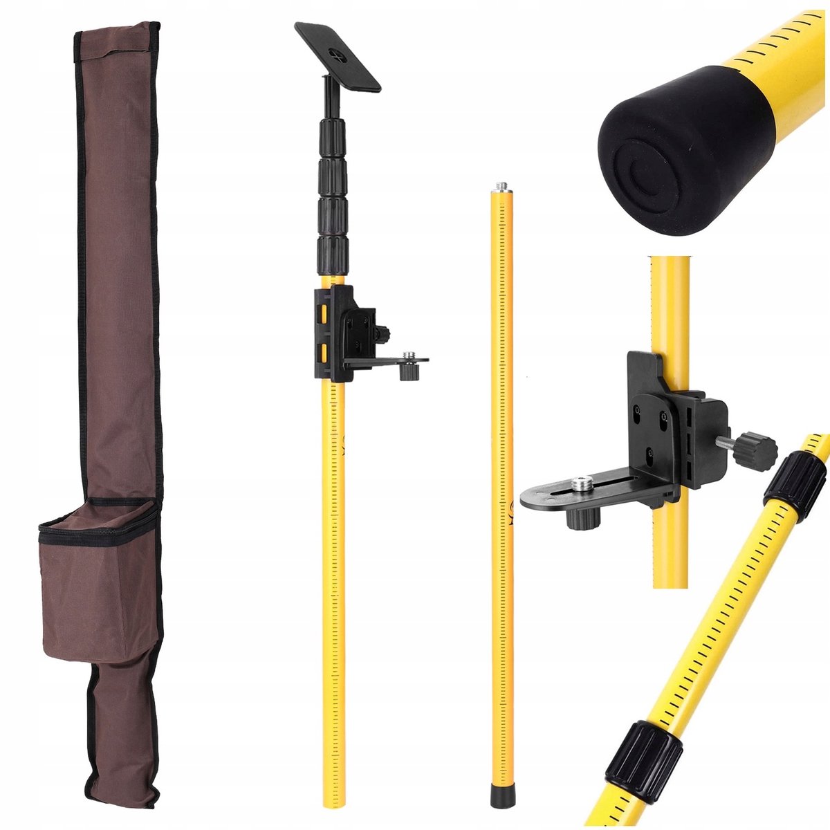 Rosfix Telescoopstang Statief - 405 cm Uitschuifbaar, 2-Segmenten - Aluminium Kunststof, 1/4""