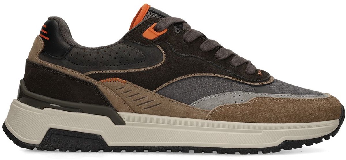 No Stress - Heren - Grijze suède sneakers - Maat 43