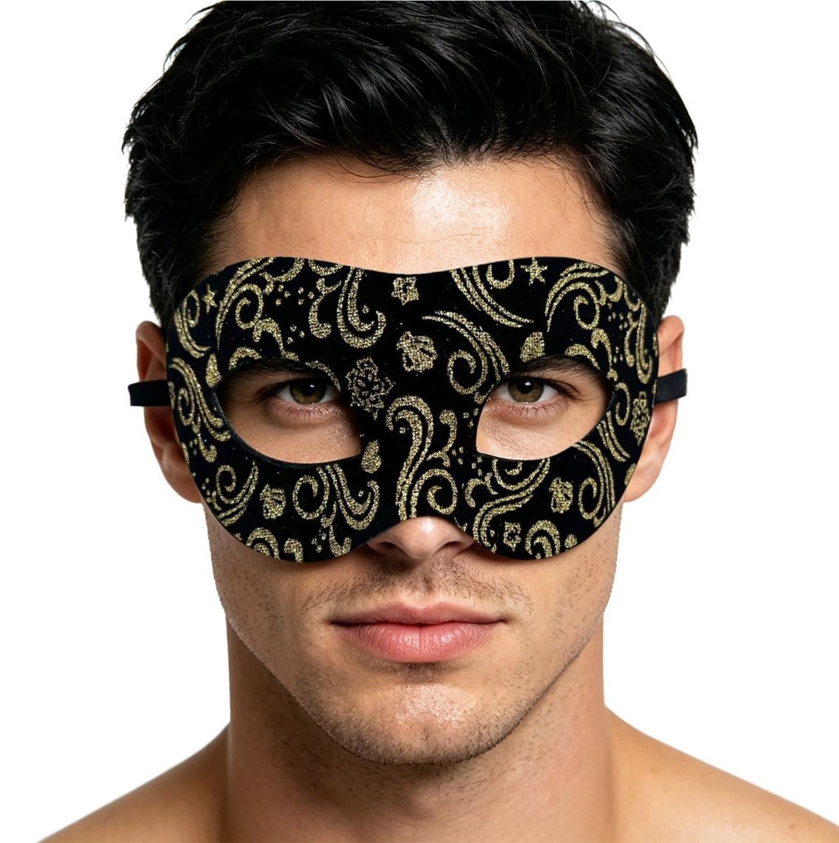 Dailygoods- Masker Elegant - Carnaval Accessoire - Halloween Kostuum - Ball Masque - Verstelbaar - Comfortabel - 17.5x8.3 cm - Carnavalsmasker