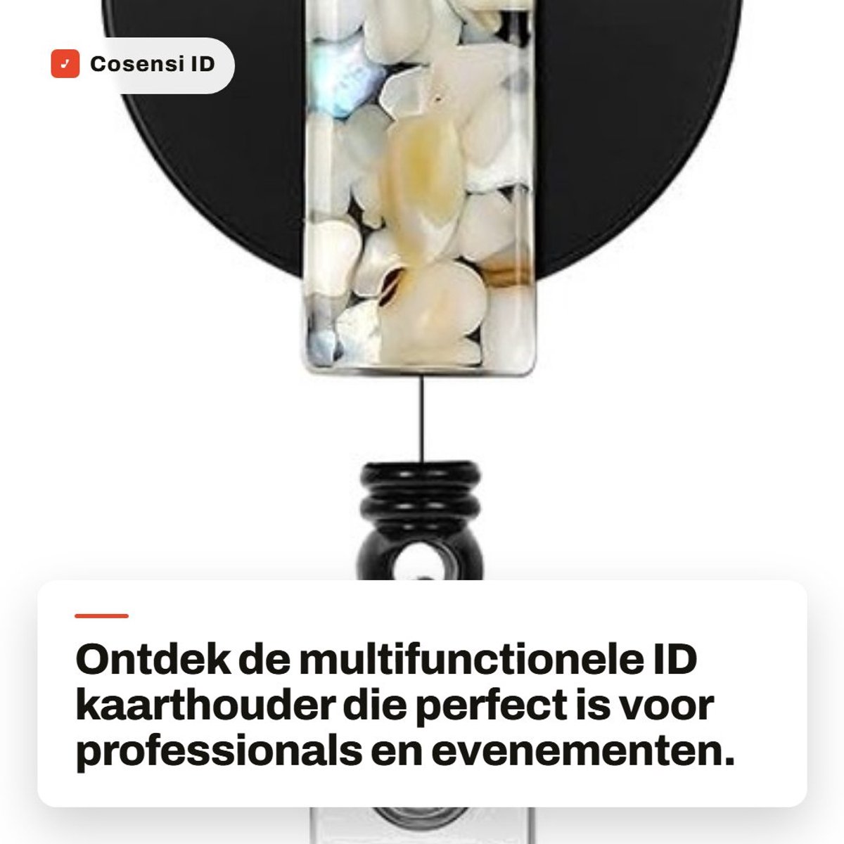 Dailygoods- ID Kaart Houder - Badge Houder met Trekkoord - Badge Houder met Clip - 360° Rotatable Crocodile Clip - Duurzaam - Multifunctioneel - Badgehouder