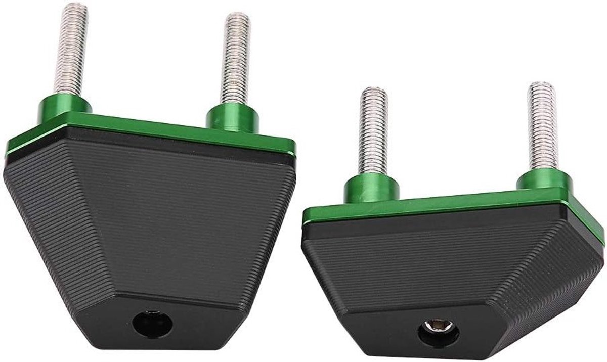 Universele CNC Aluminium Frame Slider voor Motoren - Anti-botsbescherming voor Z800, Z1000 en Z750 (Groen) - Verhoog Veiligheid en Stijl