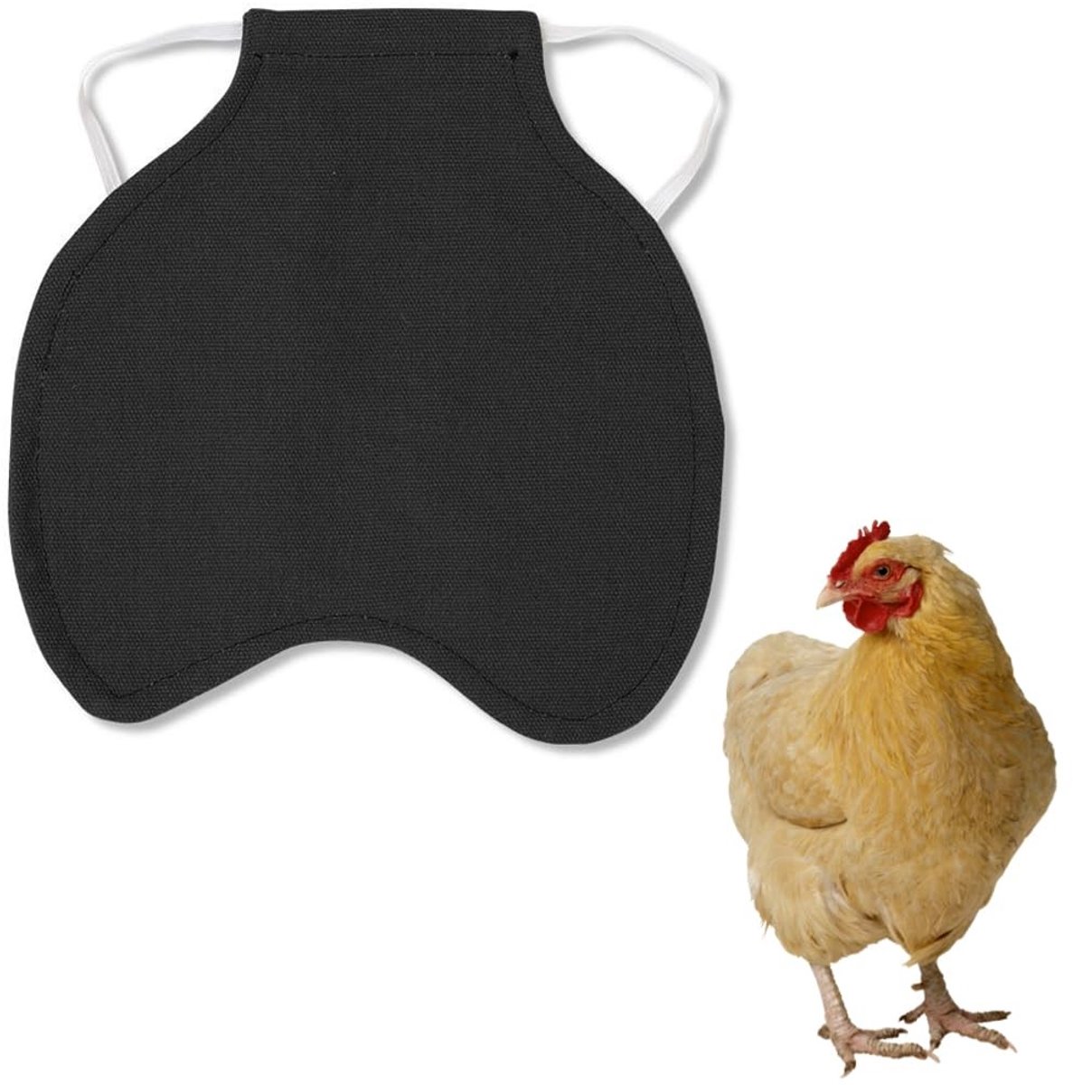 Dailygoods- Kippenzadel Hoogwaardig Materiaal - Kippenbescherming - Rugbeschermer - Schort - V-vormige Staart - Elastische Schouderbanden - Kippenbeschermers