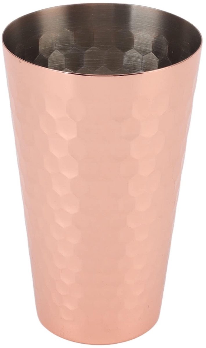 Dailygoods- Tumbler Gehamerd - Stapelbare Drinkbeker - Metalen Beker - Cocktail Mok - Bier Mok - Rosé Goud