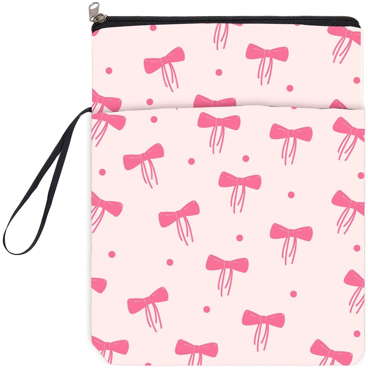 Dailygoods- Boekomslag Wasbaar - Polyester - Rits - Handvat - Voorvak - 11 x 8,6 inch / 28 x 22 cm - Boekhoes