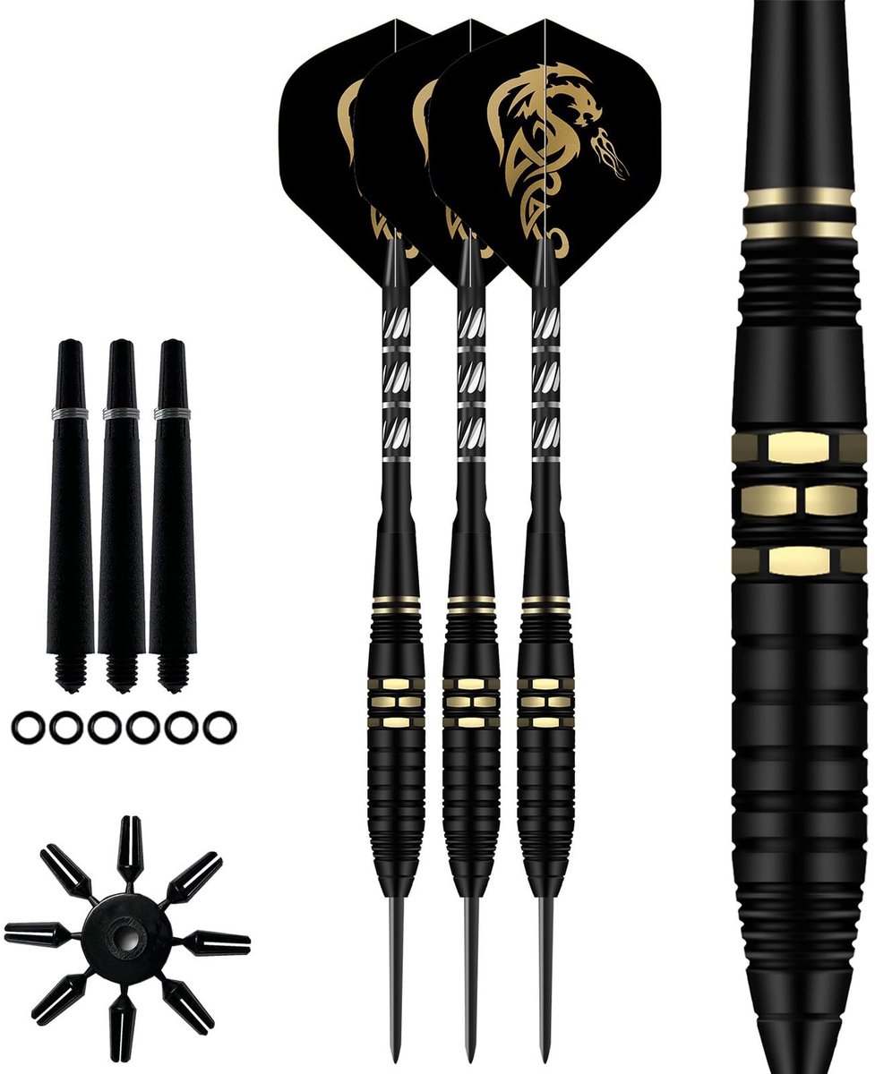 Dailygoods- Dartpijlen 23 g Professioneel - Dartvleugels - Schokbestendig - Wolframstaal - Accessoireset - Nauwkeurig ontwerp - Darts