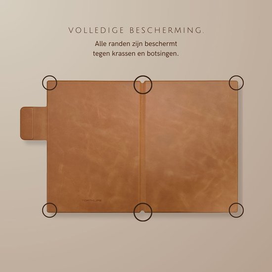 NorthLife ReMarkable Paper Pro Slim magnetisch cover leren hoes - Cognac — afbeelding 4