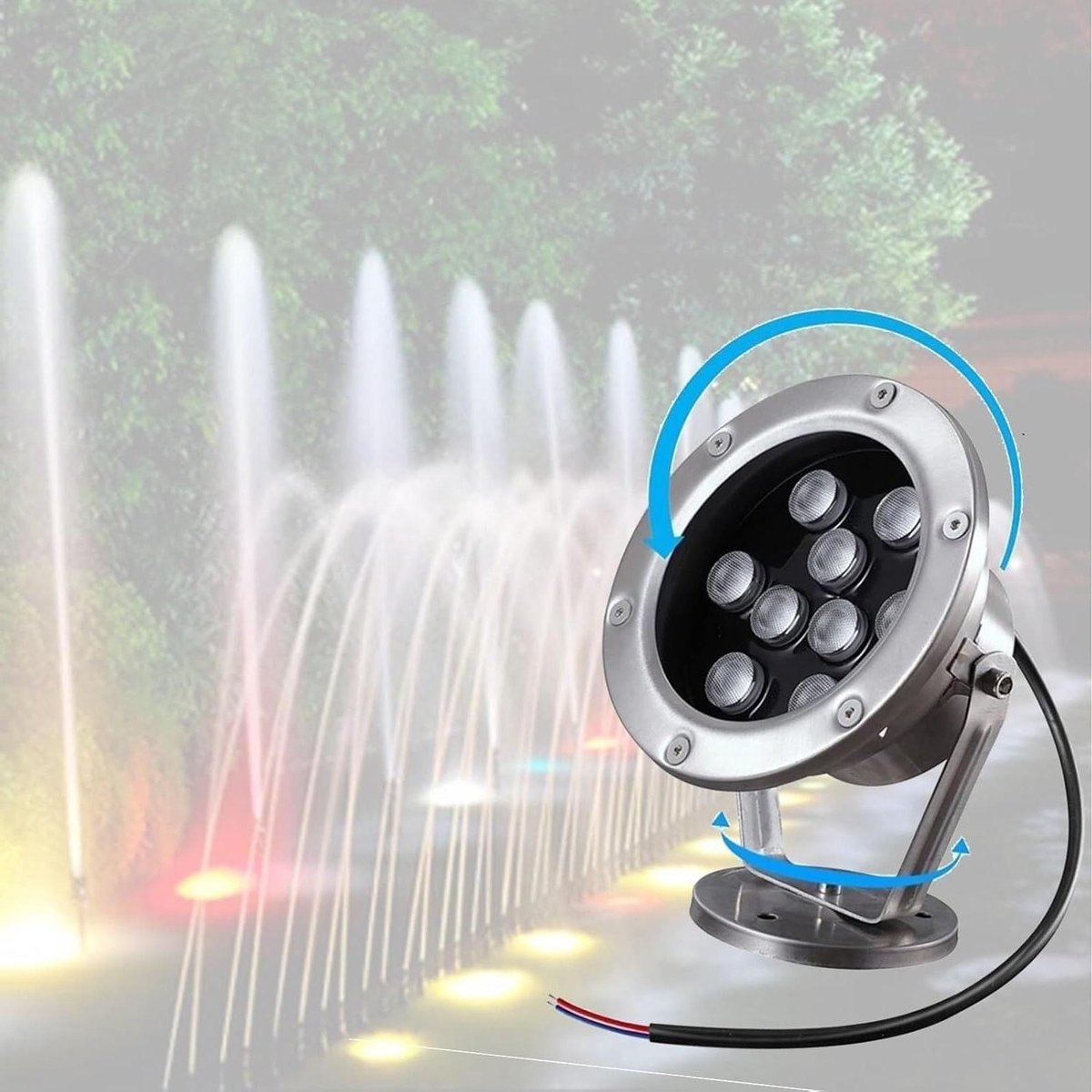 LED Zwembadverlichting – Onderwater Lamp – Decoratie Tuin – Roestvrij Staal – 36W 12V – Blauw LED Zwembadverlichting – Onderwater Lamp – Decoratie Tuin – Roestvrij Staal – 36W 12V – Blauw