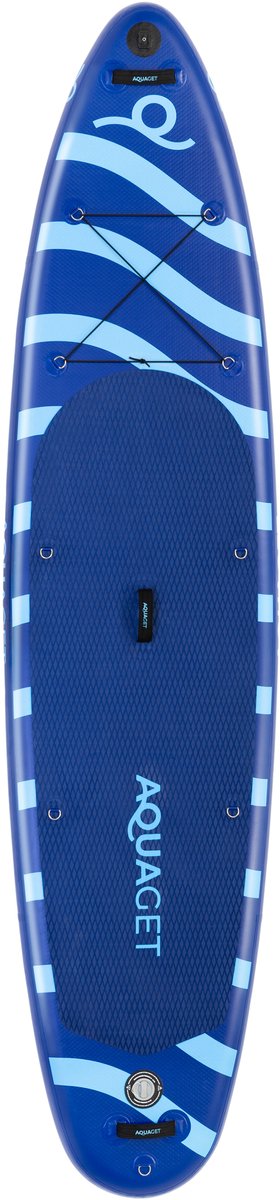 Aquaget® SUP Board - Opblaasbaar Paddle Board - Met Tas -Inclusief Accessoires - Complete Set - Max. 150KG - 350x81cm - Blauw – foto 2