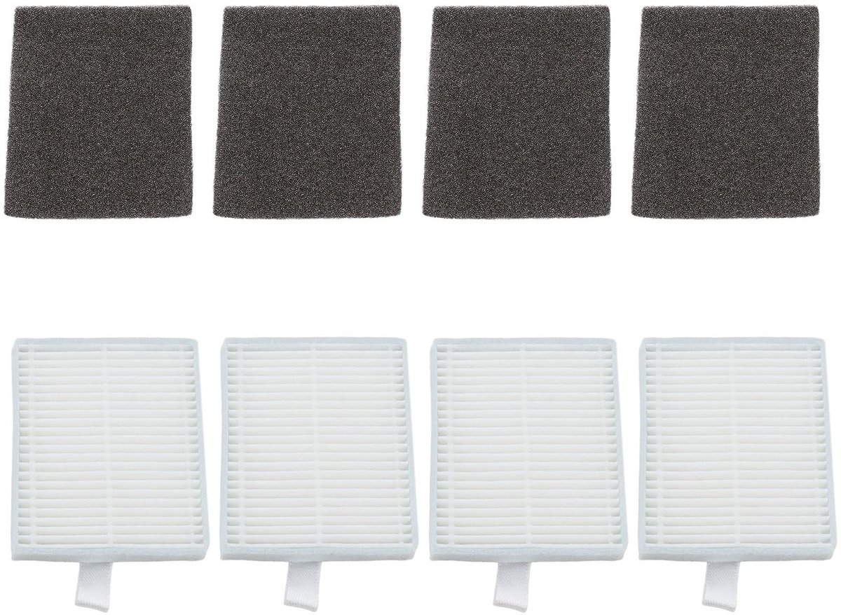 Solidchoice- Stofzuigerfilter HEPA Kit 4x - Compatibel met Eufy L60/L50 - Schuimfilter - Wegwerp - 99,9% Vuilfiltering - Verlengt Levensduur - Robotstofzuigerfilter