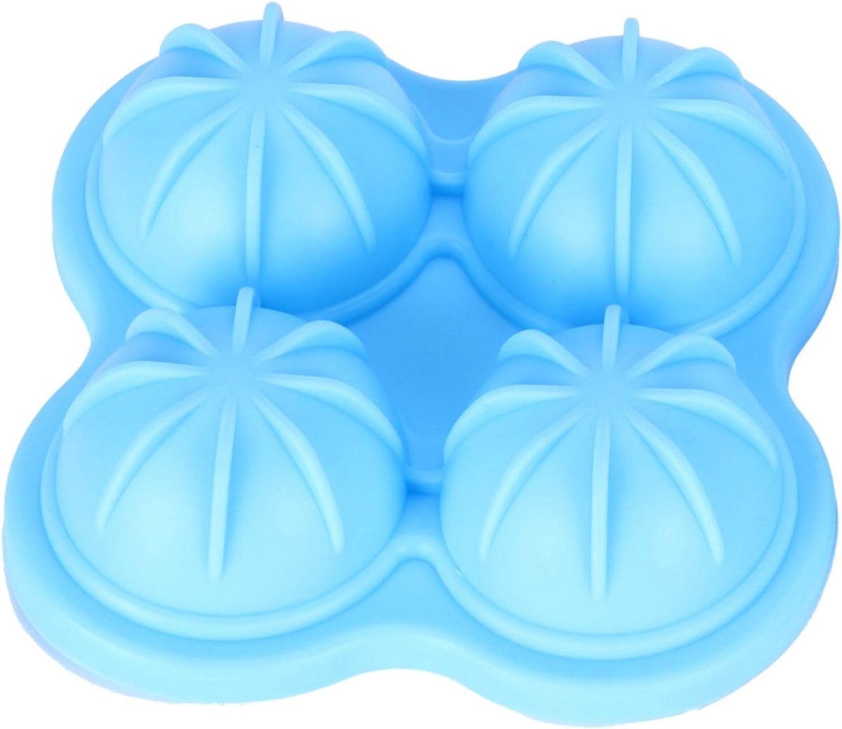 IJsblokjesmaker 4 Gaten - Siliconen mal - Dranken Koelen - Flexibele Siliconen - 12 x 12 x 5 cm - Hemelsblauw