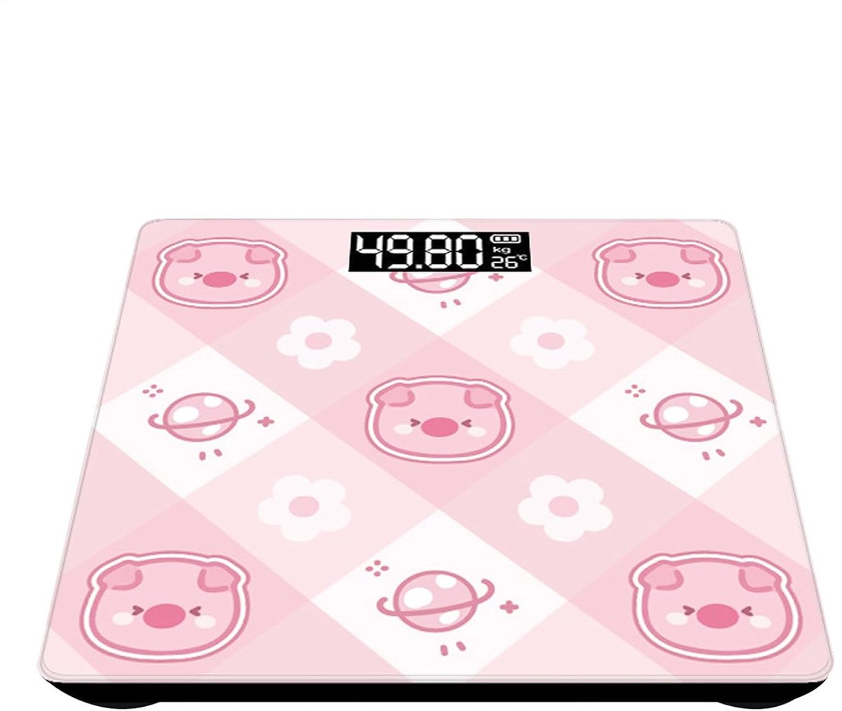 Lichaamsvet Weegschaal - Gezondheidsmeter Slim - Gezondheid Meten - Meerdere Gebruikers - 26x26cm - Wit