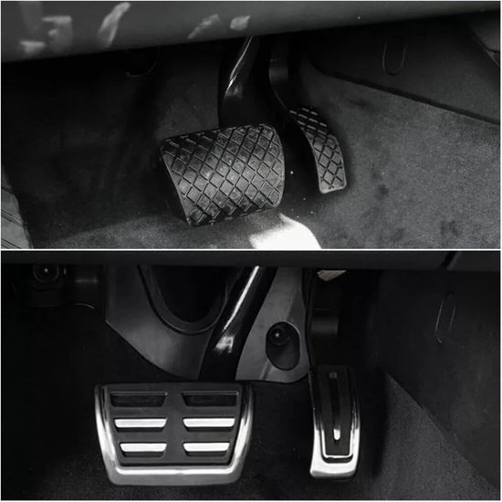 Pedaalhoezen Auto - Voetsteun Pedalen - Verbeteren Rijervaring - Antislip Aluminium - Set van 2 - Zilver — afbeelding 2
