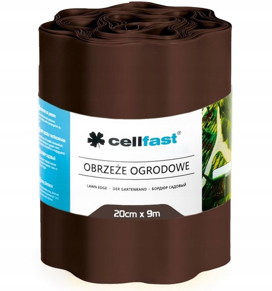 Cellfast Gazonrand 9m bruin 20cm