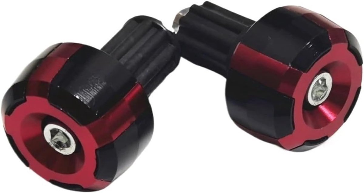 Motorfiets Handvat Stuureinden - Grips Stuurpluggen Caps - Stuur Stabiliseren - Aluminium Constructie - Universeel - Rood