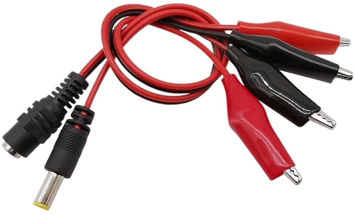 Meetkabels Krokodillenklem - Testkabels Multimeter - Elektrisch Testen - Diverse Connectoren - 1 Meter - Rood Zwart