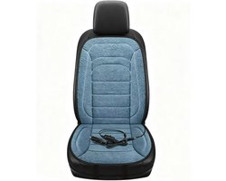 Verwarmd Zitkussen - Stoelhoes Auto - Comfort Verhogen - Snelle Verwarming - Universele Pasvorm - Blauw