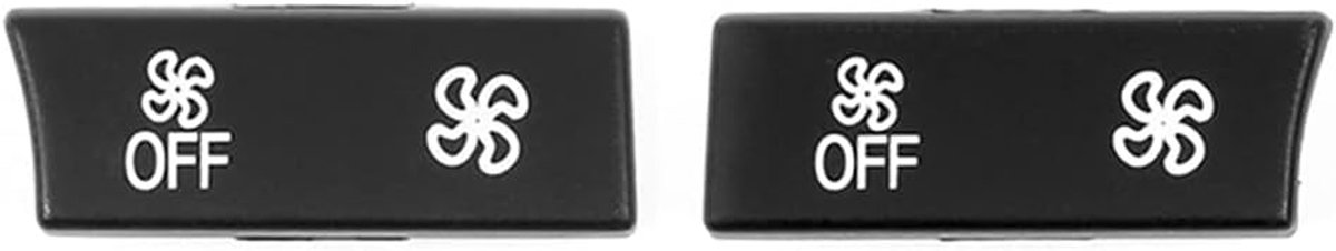 Klimaatregelknop - Ventilator Snelheid Knop - Auto Interieur Upgrade - Krasbestendig Materiaal - 2 stuks - Zwart