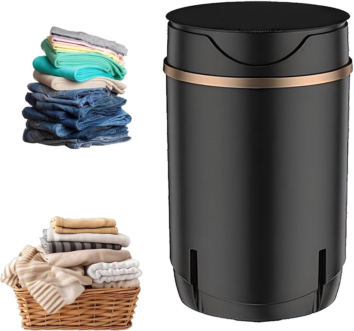 Mini Wasmachine Compacte Wasmachine Schoenen en Sokken Wassen Met Timer en Afvoermand 31x32x49.5cm Wit