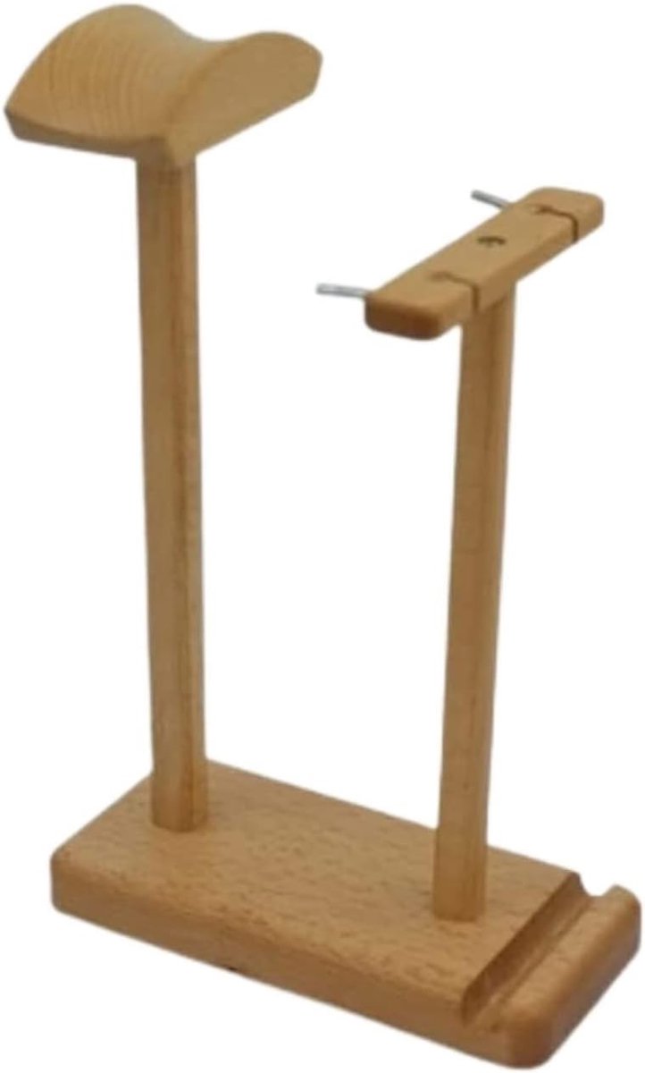 Hoofdtelefoonstandaard - Headset houder - Bureau organiseren - Geïntegreerd ontwerp - 35 x 75 x 118 inch - Houtkleur