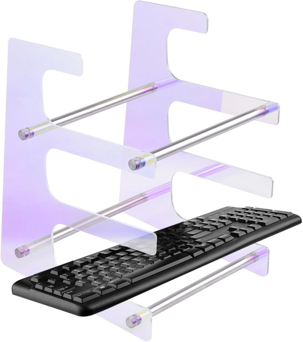 Keyboard Display Stand - Keyboard Holder - Bureau Organisatie - Drie Lagen - 30 cm Breed - Kleurrijk