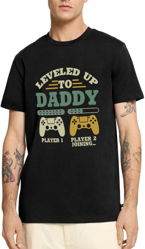 Leveled Up To Daddy Premium T Shirt Heren