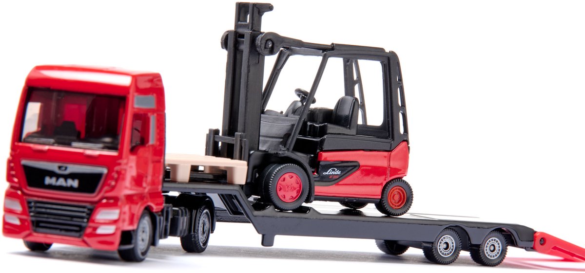Siku 1763, MAN Vrachtwagen met Linde Vorkheftruck, schaal 1:87, metaal/kunststof — cadeau in Spellen & Speelgoed - foto 2