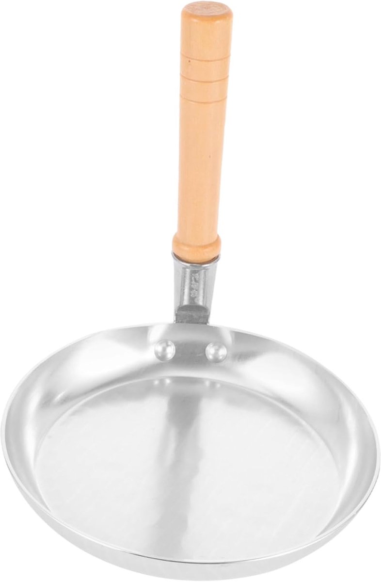 Koekenpan Omeletten Pan - Japanse Stijl Pan - Ontbijt Maken - Antiaanbak Kookoppervlak - 18.5 cm Diameter - Zilver