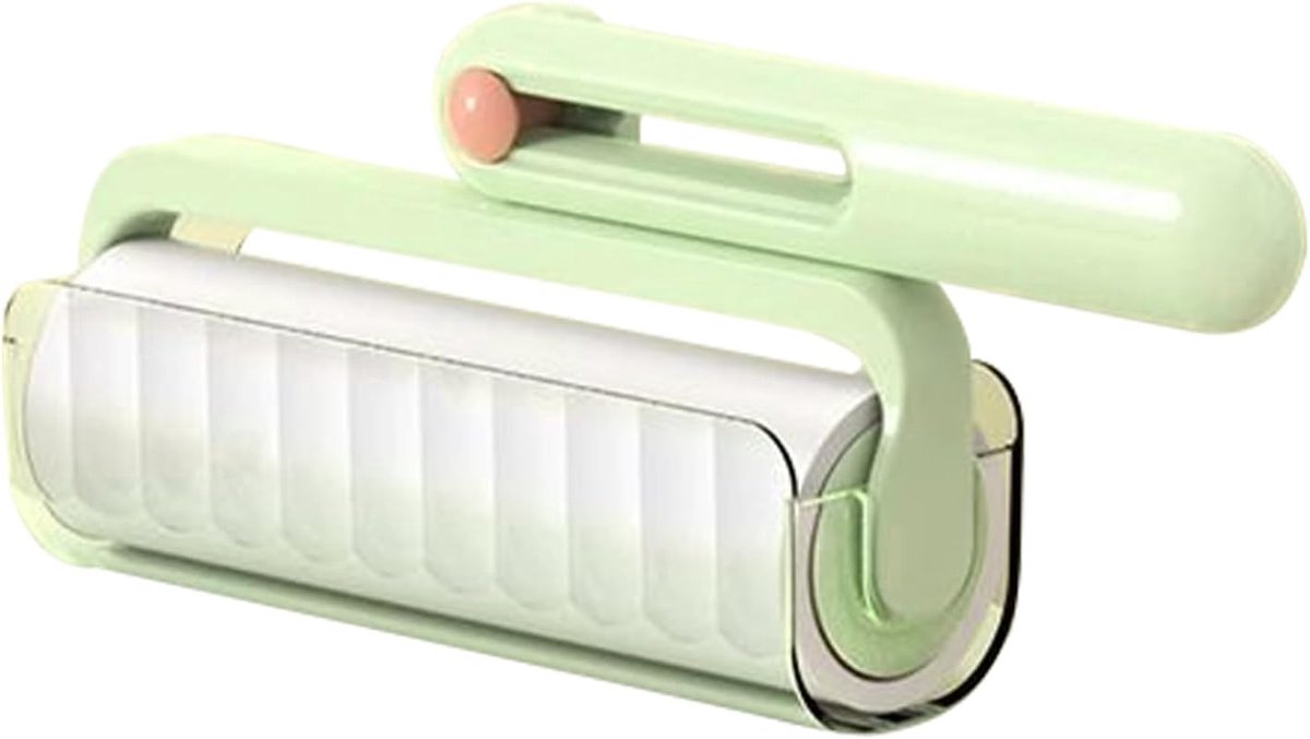 Pluisroller Kleding - Haren Verwijderaar - Snel Reinigen - Herbruikbare Lijmlagen - 24x17.4 cm - Lichtgroen