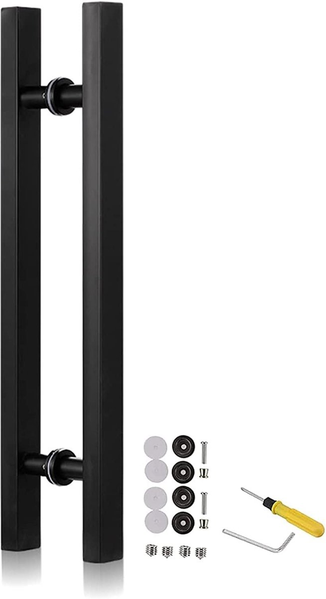 Schuifdeur Greep - Deurtrek Set - Deuren Openen - Roestvrij Staal - 50 cm - Zwart