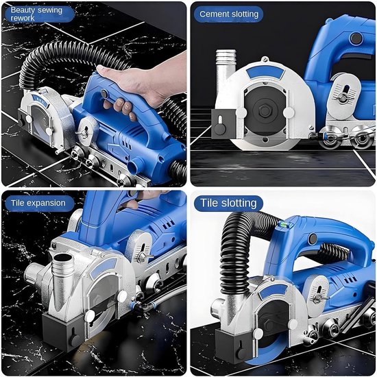 Voegenverwijderaar - Tegelreiniger Krabber - Voegen Reinigen - Krachtige 1200W Motor - 33x19x13 cm - Grijs — afbeelding 2
