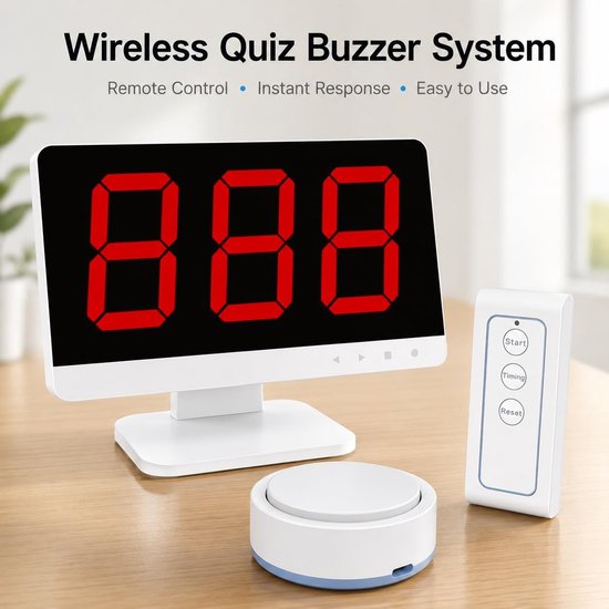 Quiz Buzzer Systeem - Spel Buzzer Wedstrijd Buzzer - Groepsevenementen Organiseren - Draadloze Afstandsbediening - 6 Zoemers - Multicolor — afbeelding 2