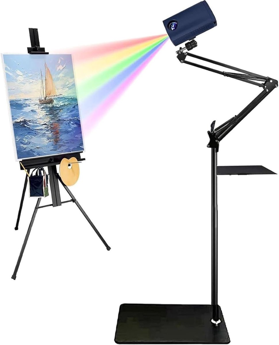 Tekent Projector - Huis Projector - Kunst Projecteren - Draaibare Standaard - 18-220cm - Blauw