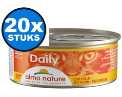 20x Almo Nature Daily - Mousse Kip - Kattenvoer Natvoer - 85g