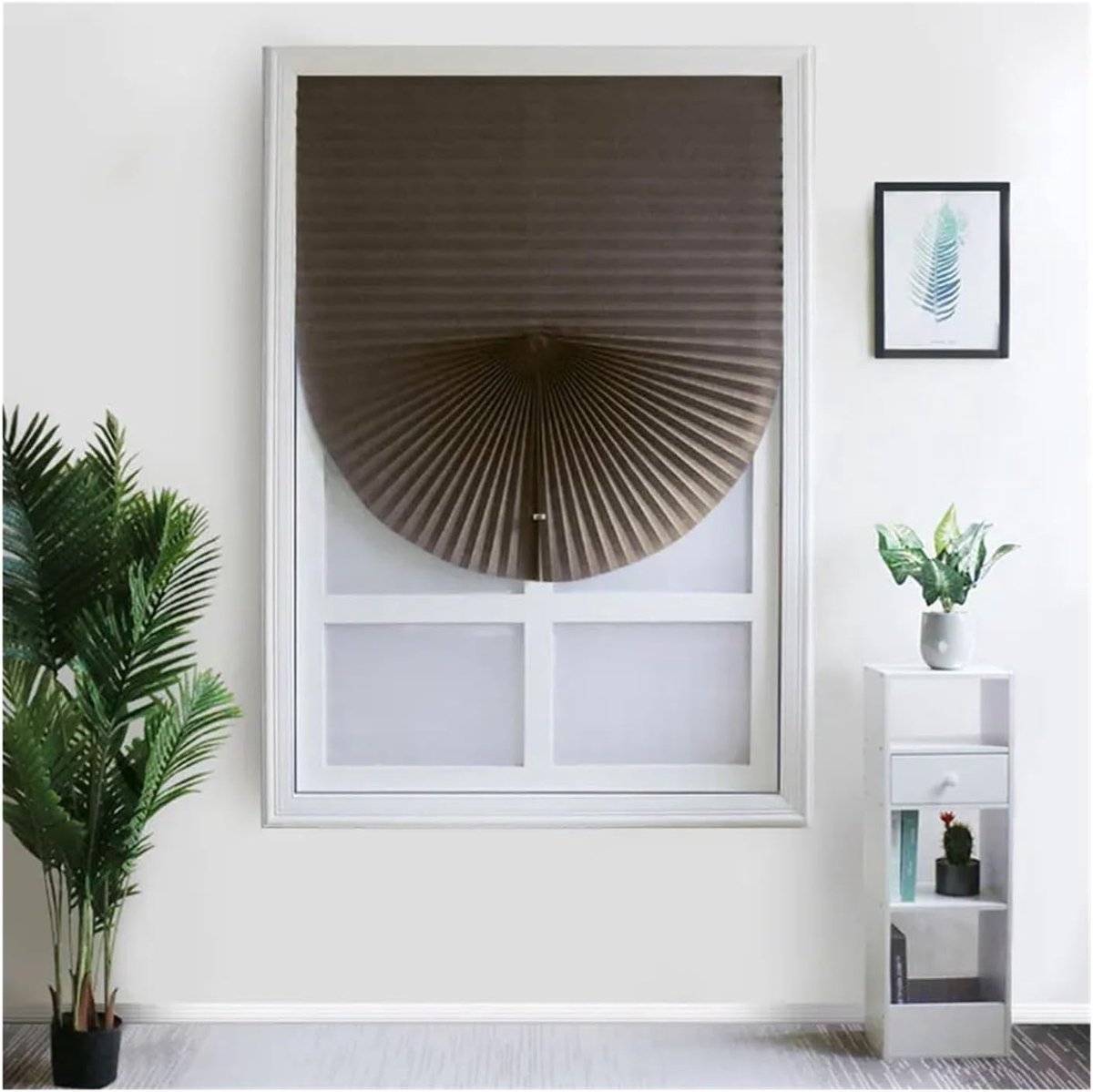 Zelfklevende Jaloezieën - Geplooide Gordijnen - Raamdecoratie - Zonder Boren - 60 x 180 cm