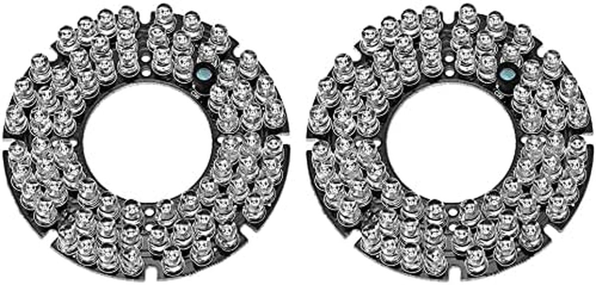 IR LED Bord - Infrarood Verlichting - Nachtzicht Camera - 72 LEDs 850nm - 76 mm Diameter - Zwart