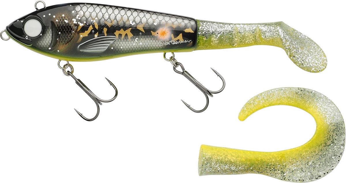 SnelShoppen - Hybrid Vissen McHybrid Aas voor Snoek, Baars en Forel - 16.5cm Ghost Walleye - Duurzaam, Realistisch Ontwerp voor Zoet- en Zoutwater